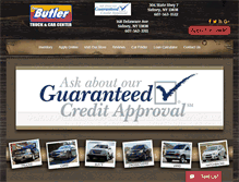 Tablet Screenshot of butlerautosales.com